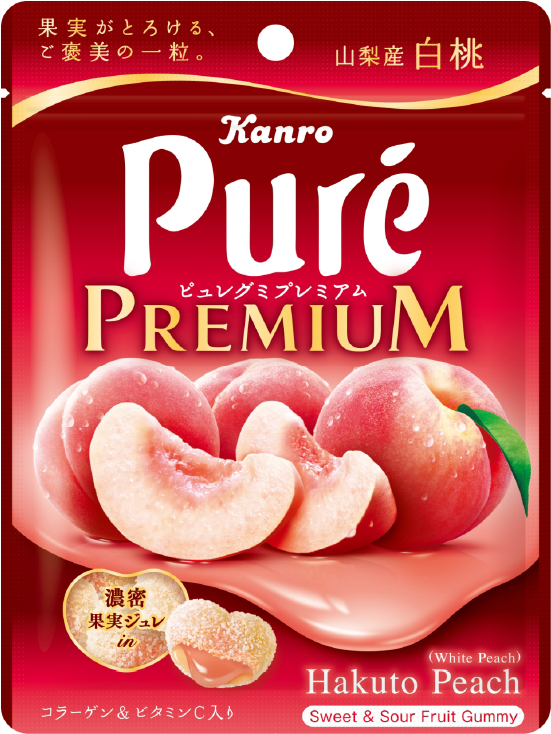 ピュレグミプレミアム<br>山梨産白桃